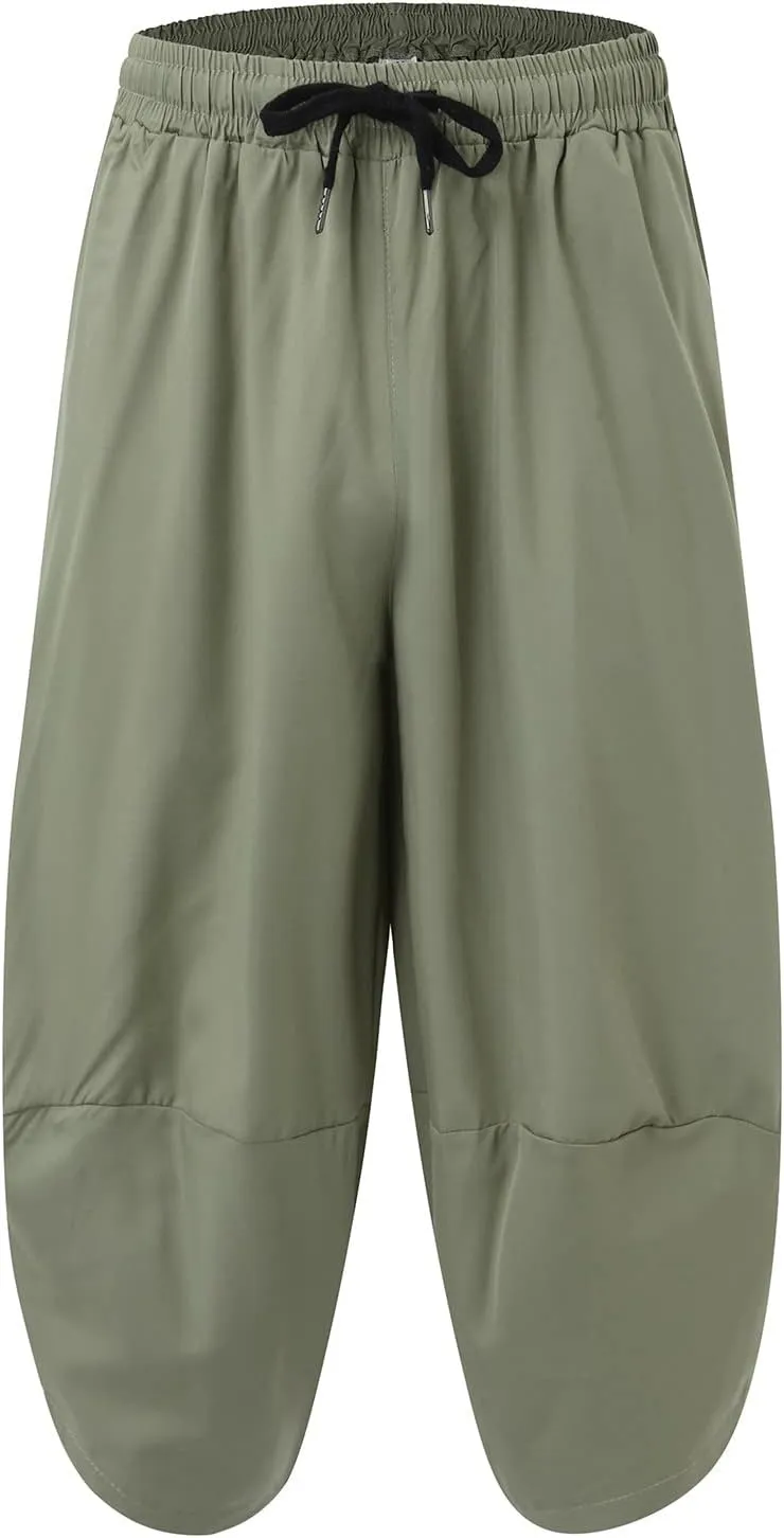 FZVYD Casual Pants Mens Casual Elastic Drawstring Cargo Pants Lightweight Relaxed Fit Cotton Workout Sweatpants 2023