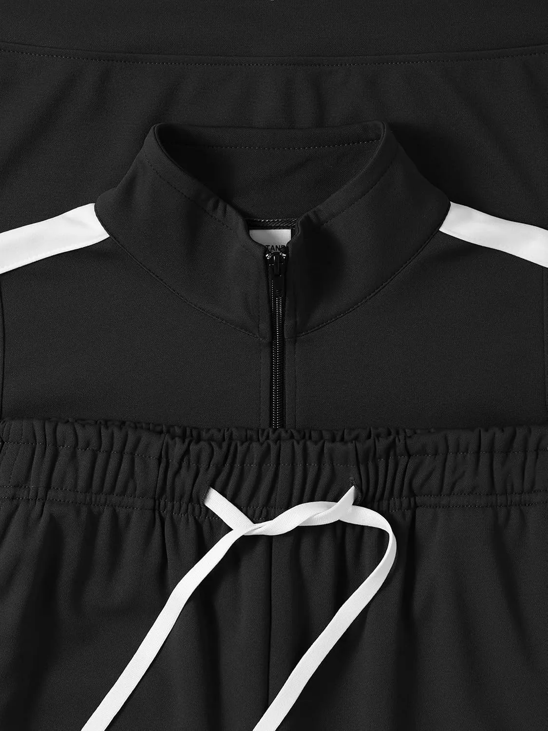 Hat and Beyond Mens Premium USA Made Striped Track Suit Athletic Casual Running Workout Sweat Suit Combo Track Jacket & Pant