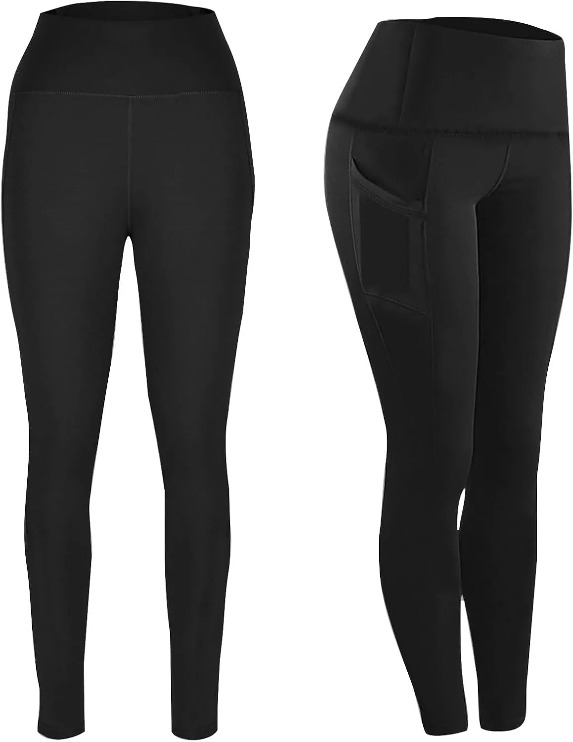 High Waisted Leggings with Pockets Women, No See Through Tummy Control Yoga Pants Workout Gym Leggings