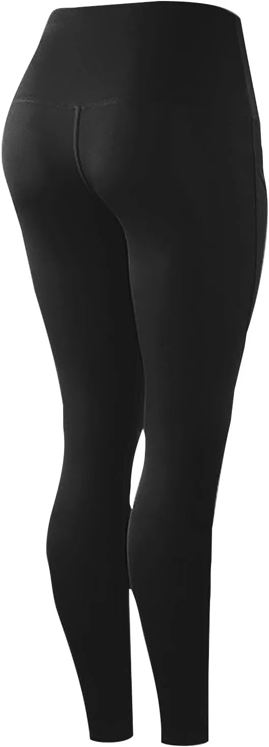 High Waisted Leggings with Pockets Women, No See Through Tummy Control Yoga Pants Workout Gym Leggings