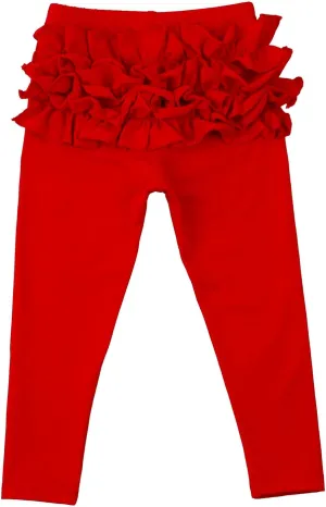 HOOLCHEAN Baby Toddler and Little Girls Ruffles Buttocks Leggings Solid Color Pants