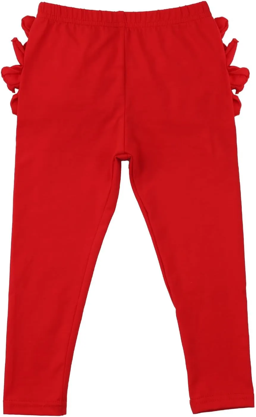 HOOLCHEAN Baby Toddler and Little Girls Ruffles Buttocks Leggings Solid Color Pants