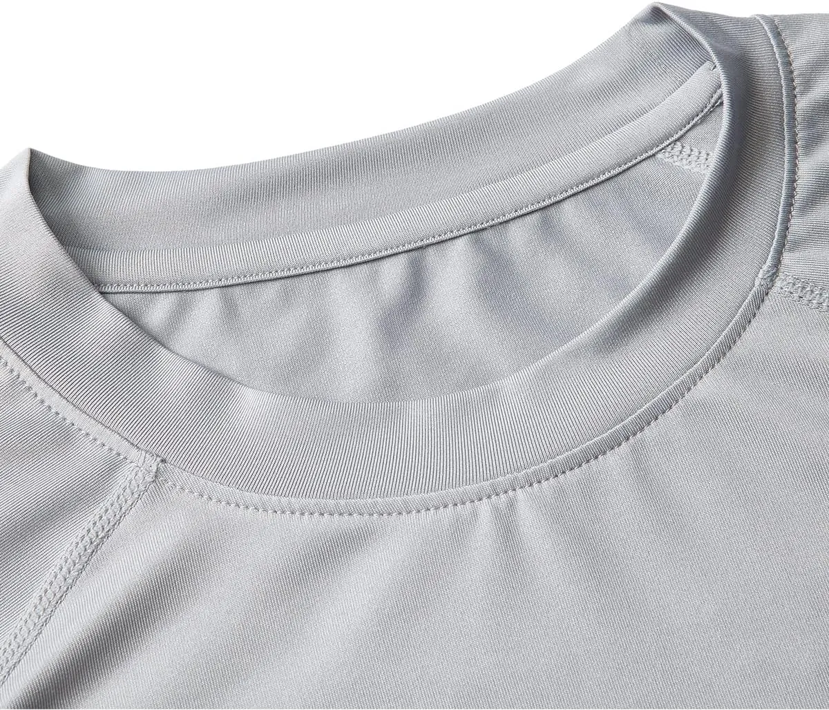 HUGE SPORTS Men's UPF 50  Shorts Sleeve Swim Shirts Quick Dry Rash Guard