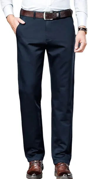 JEShifangjiusu Men's Stretch Dress Pants Slim Fit Skinny Suit Pant Business Flex Flat Front Pant Wrinkle-Resistant Chino Pant (31,Blue), Blue, 31