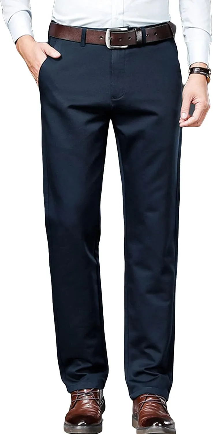 JEShifangjiusu Men's Stretch Dress Pants Slim Fit Skinny Suit Pant Business Flex Flat Front Pant Wrinkle-Resistant Chino Pant (31,Blue), Blue, 31