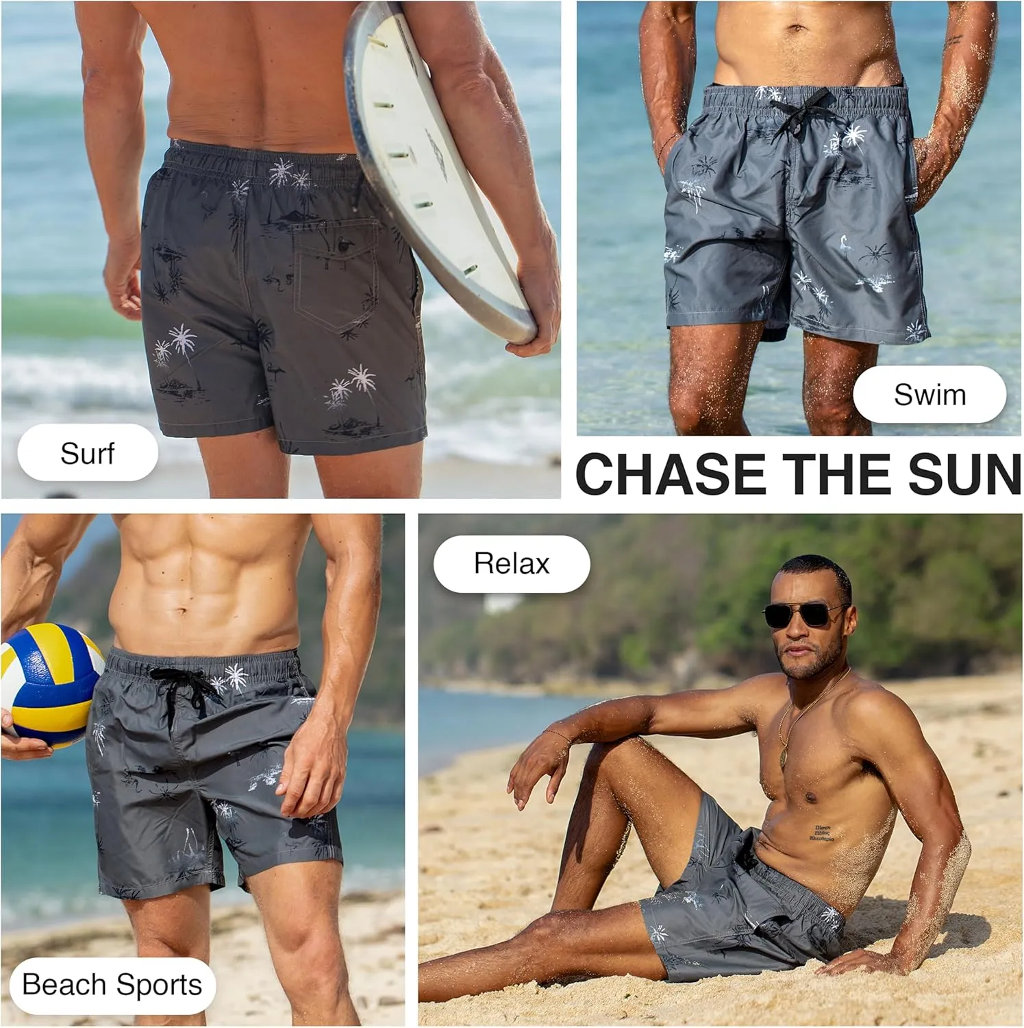 Kanu Surf Men's Wade Trunks Quick-Dry Swim Shorts, 5.5  9 Inch Inseam (Regular & Extended Sizes)