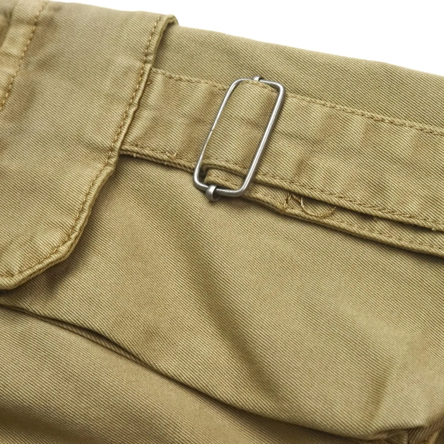 KIDSCOOL SPACE 8-Pocket Girls Wide-Leg Denim Pants, 5-14T Ribbed Elastic Waist with D-Ring Loops Cargo Jeans