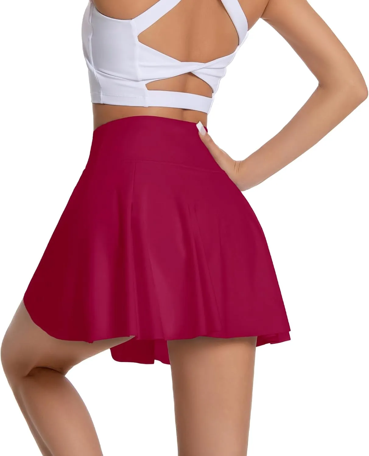 KOKITA Tennis Skirts for Women -with Internal Pocket Pleated High Waisted Athletic Golf Skorts Workout Dress Running Skort
