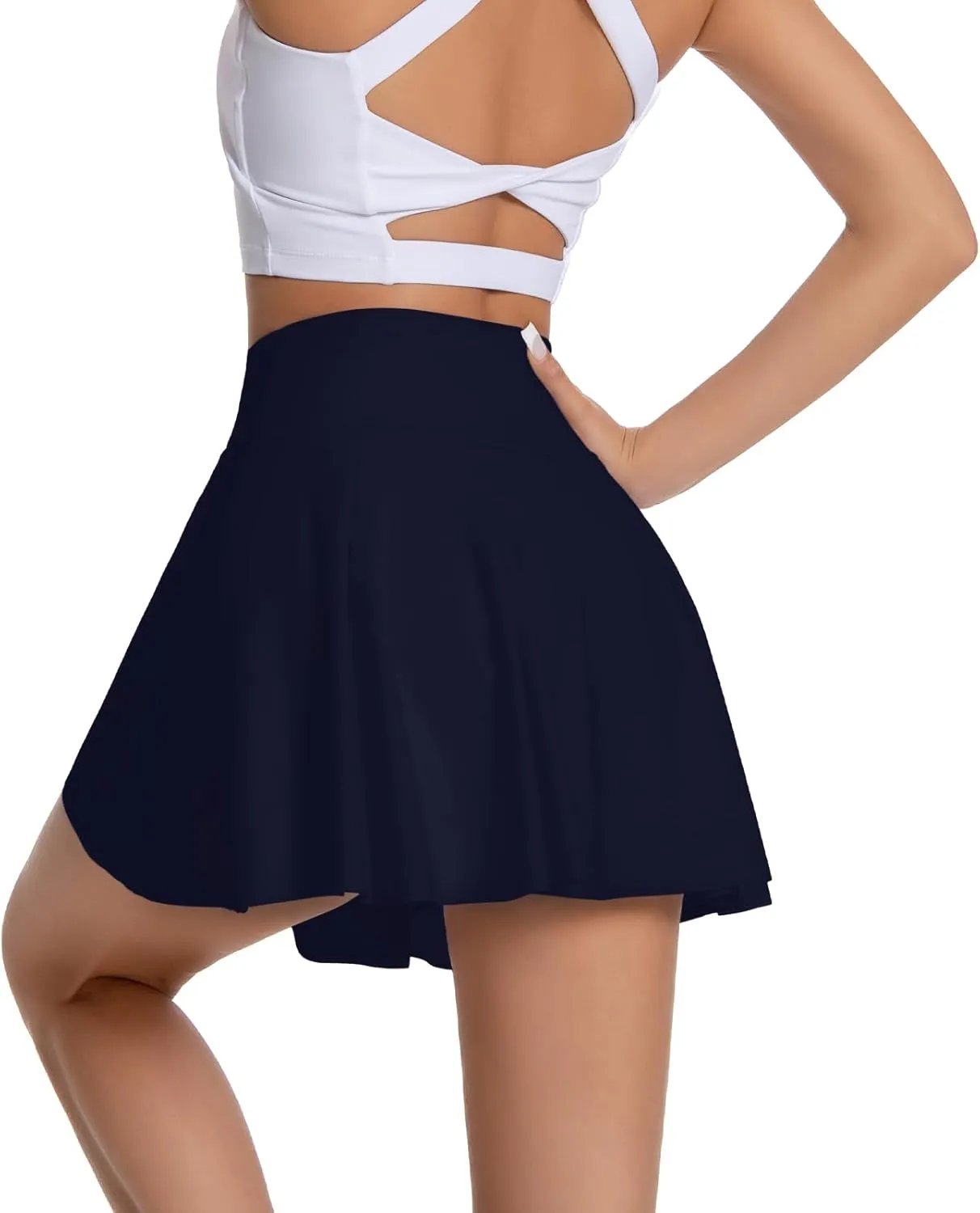 KOKITA Tennis Skirts for Women -with Internal Pocket Pleated High Waisted Athletic Golf Skorts Workout Dress Running Skort