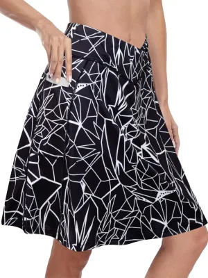 KORALHY 21" Knee Length Golf Skorts Skirts for Women Cross Waist Athletic Skorts with Shorts Tennis Skirt with 3 Pockets