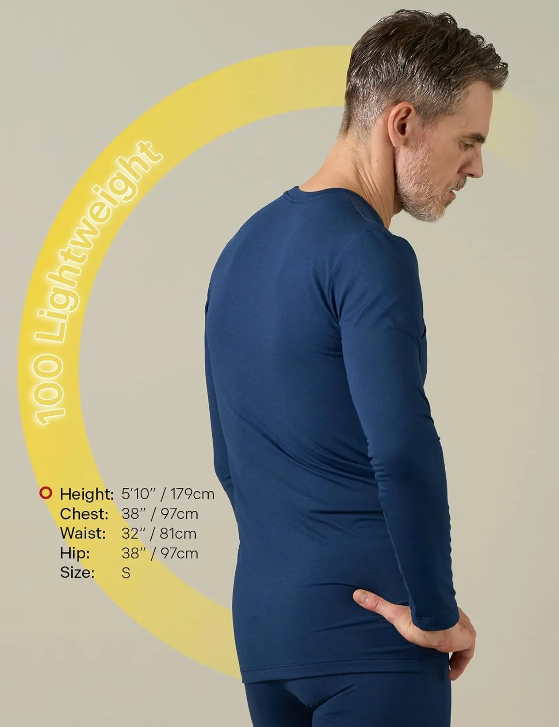LAPASA Men's Thermal Underwear Top Crewneck Long Sleeve Shirt Base Layer Lightweight Midweight Heavyweight Winter M09/M26/M55