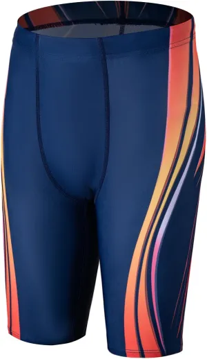 LEAO Youth Boys Swim Jammers Solid Swimsuit UPF 50  Sun Pretection Quick Dry Athletic Swimming Shorts