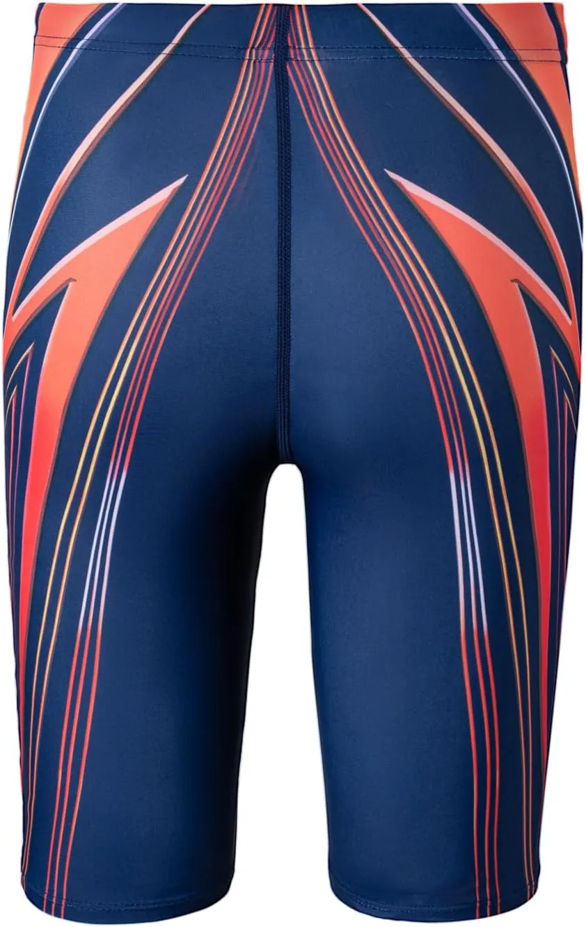 LEAO Youth Boys Swim Jammers Solid Swimsuit UPF 50  Sun Pretection Quick Dry Athletic Swimming Shorts