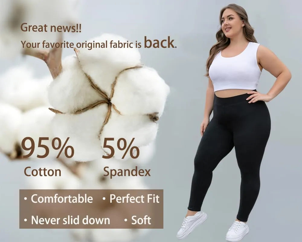 Leggings for Women Plus Size High Waisted Thick XL 2XL 3XL 4XL