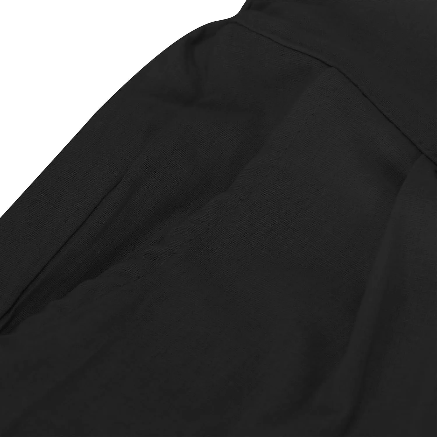 Lmdudan Wide Leg Capri Pants for Women High Waist Cotton Linen Flowy Pleated Capris Cropped Pant Casual Trousers with Pockets