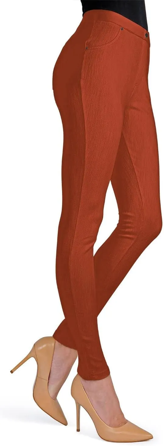 MeMoi Lisse Chino Cotton Blend Leggings