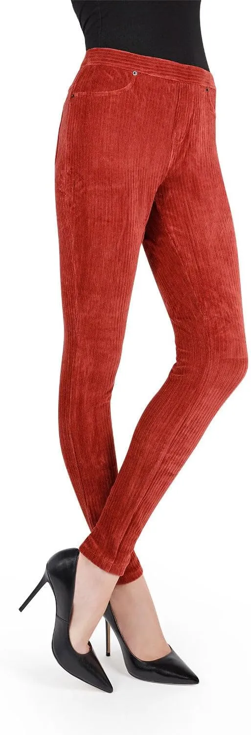 MeMoi Wide-Rib Stretch Corduroy Leggings