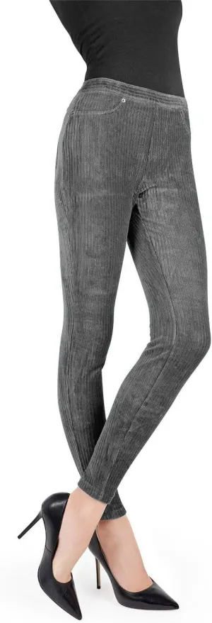 MeMoi Wide-Rib Stretch Corduroy Leggings