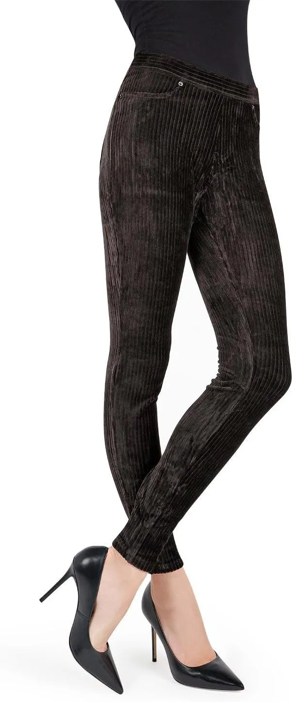 MeMoi Wide-Rib Stretch Corduroy Leggings