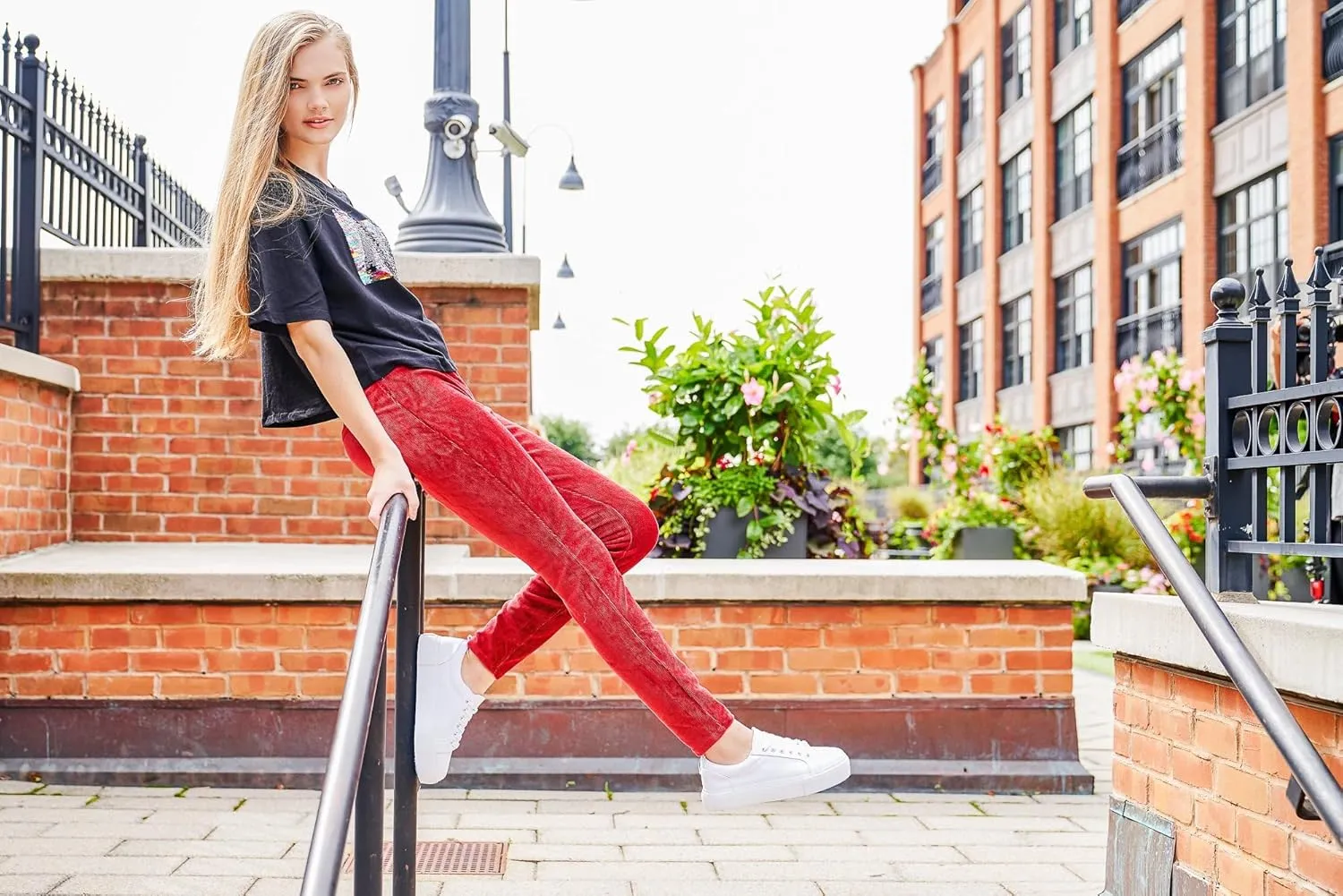 MeMoi Wide-Rib Stretch Corduroy Leggings