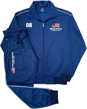 Men Tracksuit Sports Track Jacket & Matching Jogging Pants