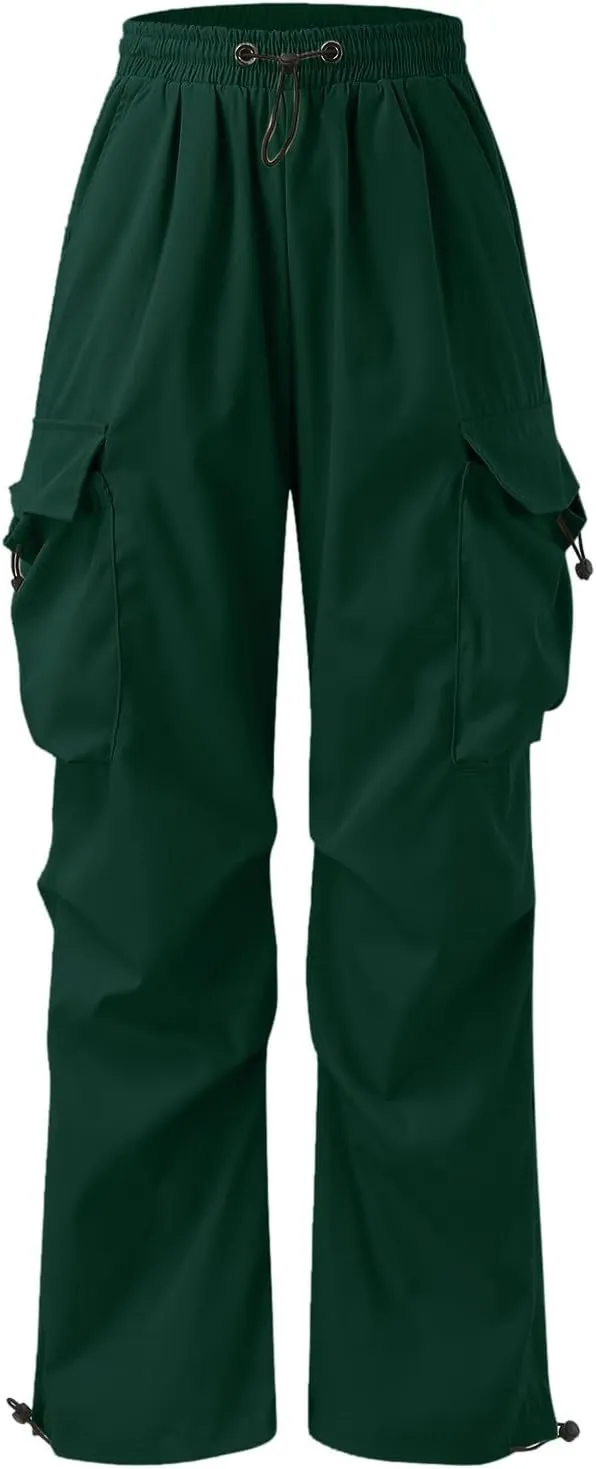 Men's Baggy Cargo Pants Casual Parachute Cargo Pants Stretch Loose Fit Joggers Multi Pockets