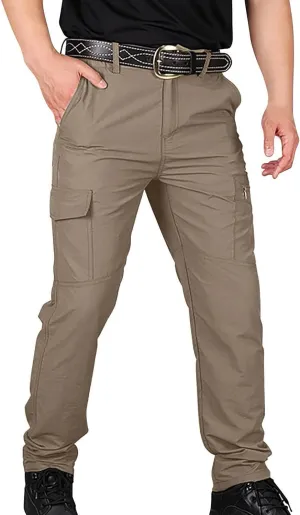 Men's Cargo Pants Multi-Pocket Zippered Slim Trousers Men's Chinos Men Chino Pants Slim Fit Stretch Bodycon Trousers