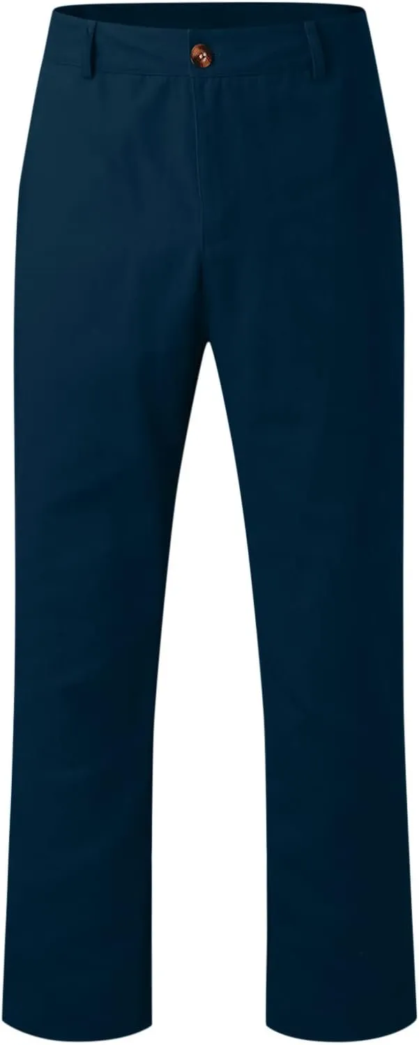 Mens Casual Stretch Dress Pants Slim Fit Solid Color Skinny Long Work Pant Flat-Front Business Golf Dress Chinos Pant