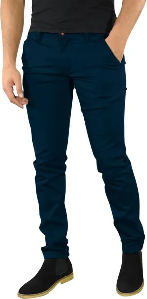 Mens Casual Stretch Dress Pants Slim Fit Solid Color Skinny Long Work Pant Flat-Front Business Golf Dress Chinos Pant