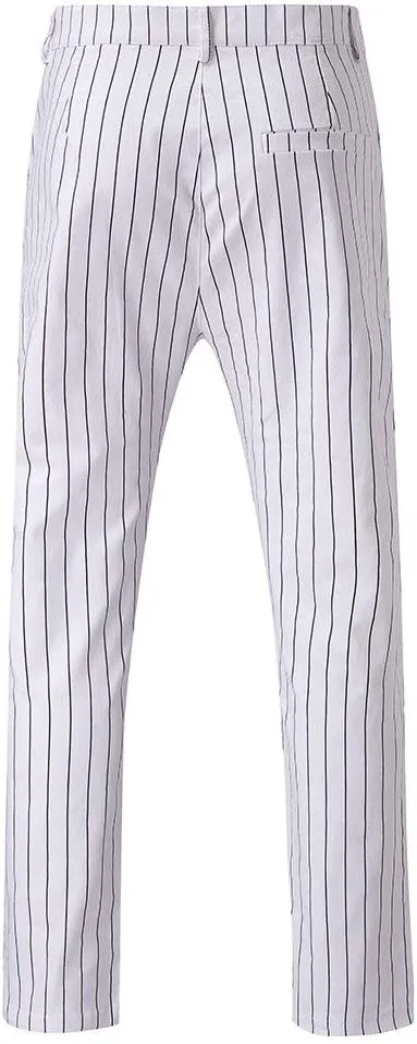 Mens Chinos Slim Fit Men's Casual Pants & Capris Men's Straight-Fit Casual Stretch Chino Trouser White Linen Trousers