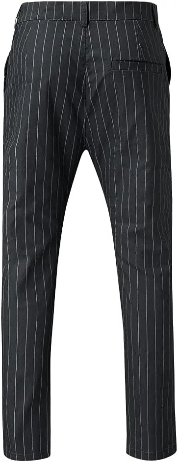 Mens Chinos Slim Fit Men's Casual Pants & Capris Men's Straight-Fit Casual Stretch Chino Trouser White Linen Trousers