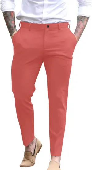 Mens Dress Pants,Fashion Slim Fit Chino Work Suit Pants Classic Expandable Waist Formal Dress Suit Trousers