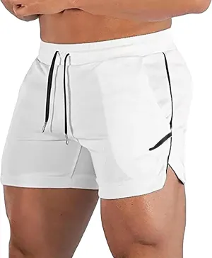Mens Fitness Shorts Lightweight Quick Drying Combat Track Expandable Drawstring Capris Gym Bodybuilding Yoga Muscle Pant 2024