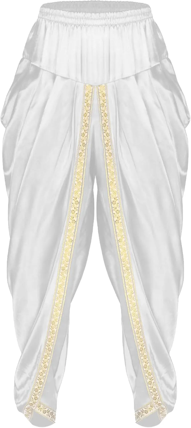 Mens Harem Pants Satin Yoga Beach Baggy Summer Trousers