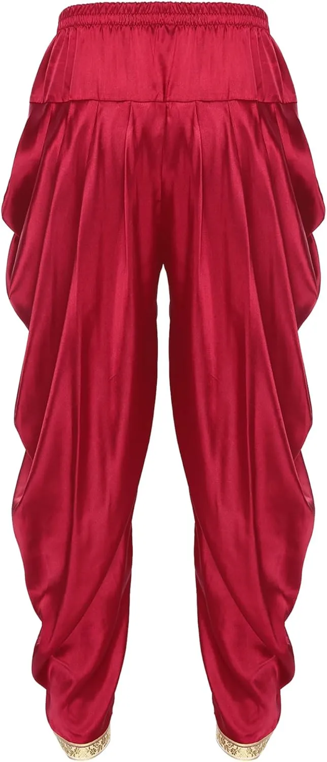 Mens Harem Pants Satin Yoga Beach Baggy Summer Trousers