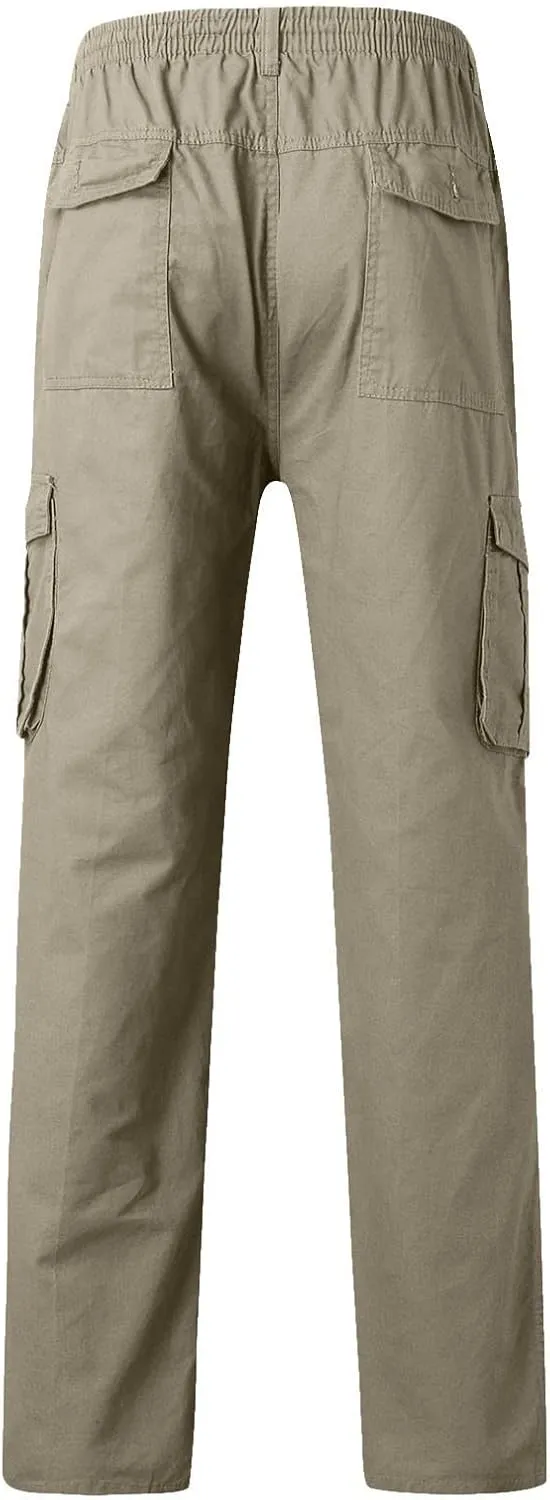 Mens Multi Pockets Cargo Pants Hiking Combat Work Outdoor Trousers Ripstop Wild Cargo Pants with Pockets