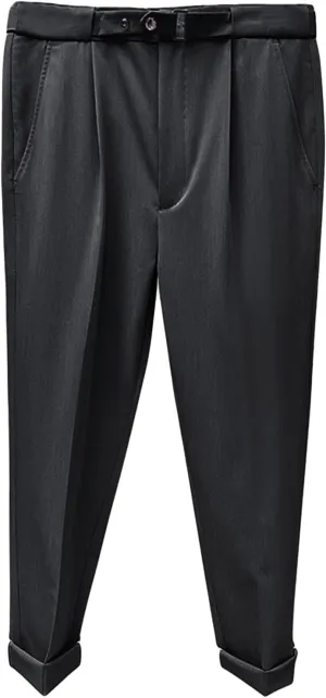 Men's Slim Fit Dress Pant Stretch Flat Front Traveler Long Pant Fashion Casual Business Chino Pants (29,Black)