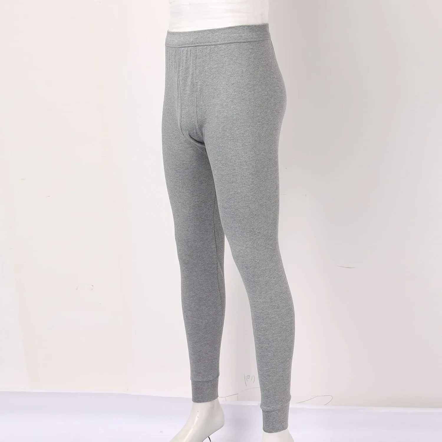 Mens Thermal Underwear Pants Lightweight Long Johns Bottoms Elastic Waist Thermal Leggings for Men Cold Weather