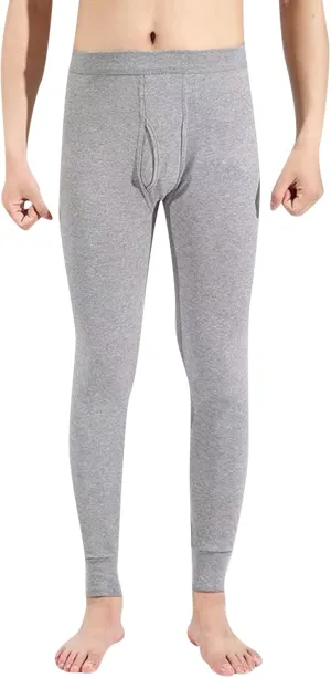 Mens Thermal Underwear Pants Lightweight Long Johns Bottoms Elastic Waist Thermal Leggings for Men Cold Weather
