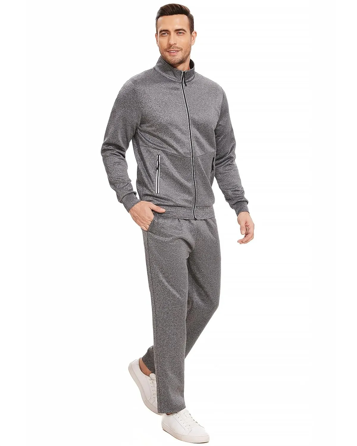 Men's Tracksuits Sweatsuits for Men Track Suits 2 Piece Set Casual Running Jogging Warm Up Full Zip Sweat Suits