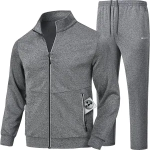 Men's Tracksuits Sweatsuits for Men Track Suits 2 Piece Set Casual Running Jogging Warm Up Full Zip Sweat Suits