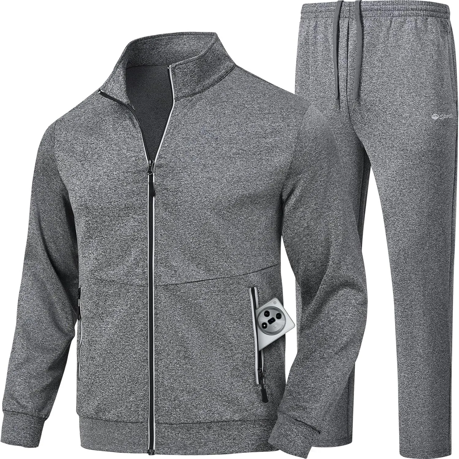 Men's Tracksuits Sweatsuits for Men Track Suits 2 Piece Set Casual Running Jogging Warm Up Full Zip Sweat Suits