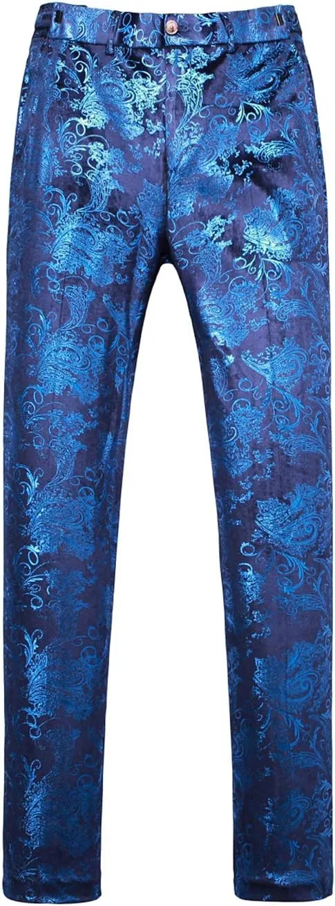 MOGU Mens Luxury Gold Dress Pants with Expandable Waist