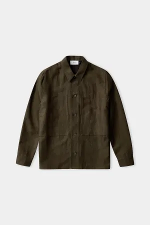 OWE overshirt winter linen olive