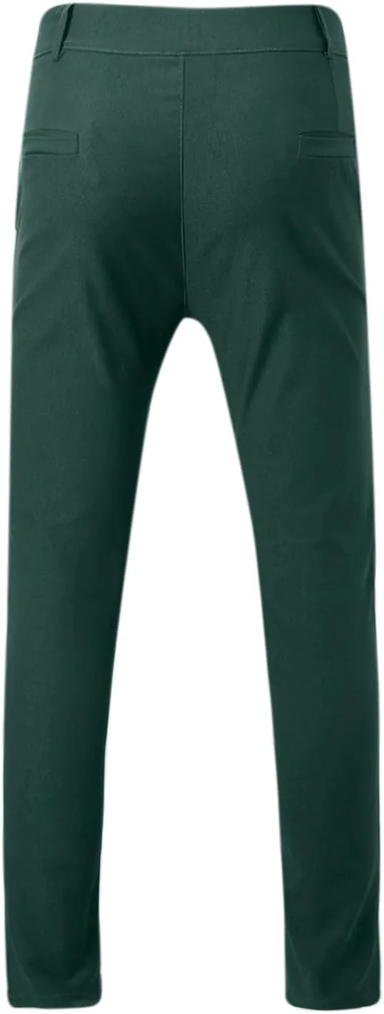 Plaid Dress Pants for Men Slim Fit Dress Pants Stretch Regular Fit Business Casual Fashion Golf Pencil Chinos Pants