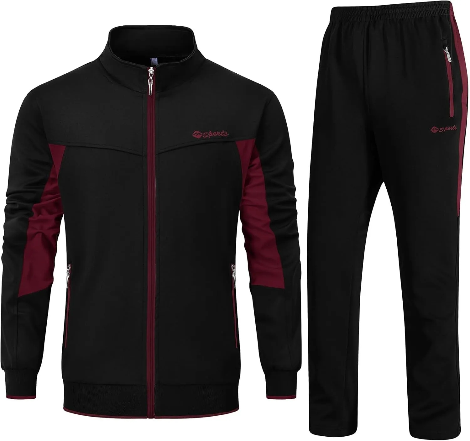 Rdruko Men's Tracksuit Sweatsuits 2 Piece Set Athletic Jogging Gym Activewear Sweat Track Suits Sets