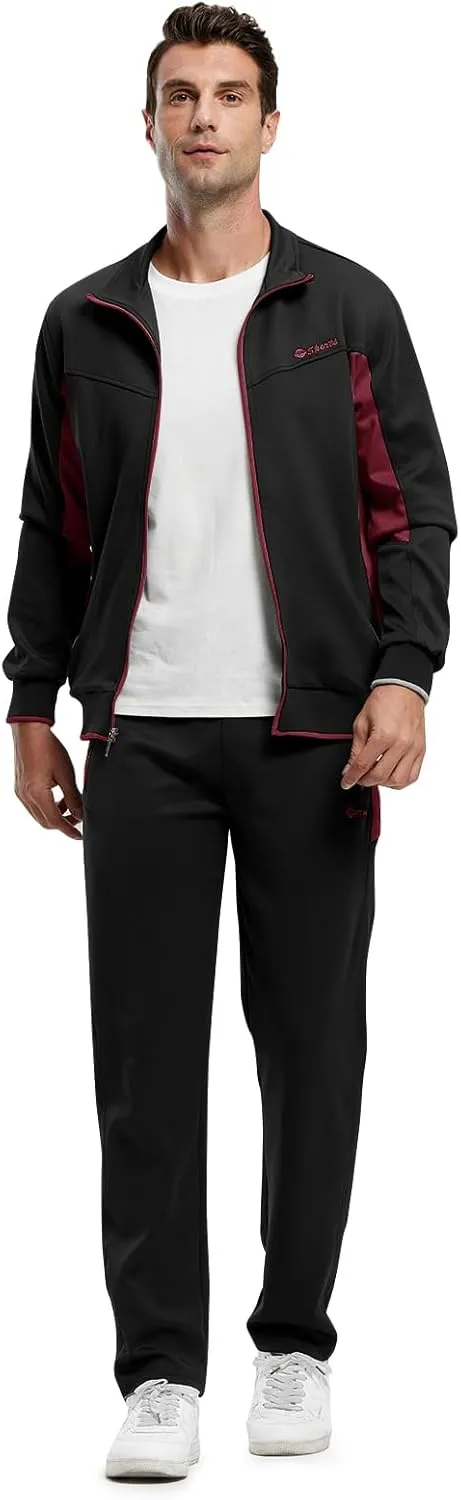 Rdruko Men's Tracksuit Sweatsuits 2 Piece Set Athletic Jogging Gym Activewear Sweat Track Suits Sets