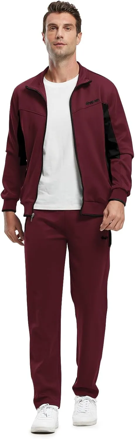 Rdruko Men's Tracksuit Sweatsuits 2 Piece Set Athletic Jogging Gym Activewear Sweat Track Suits Sets