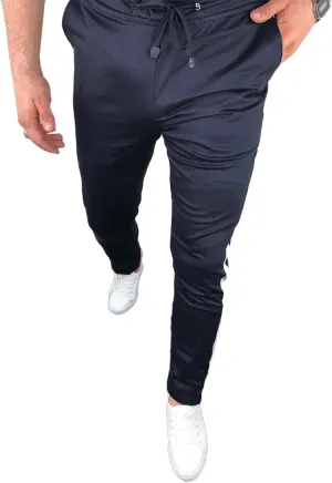 Rela Bota Mens Fashion Striped Pants Casual Dress Chino Elastic Drawstring Slim Fit Trousers Comfy Sweatpants