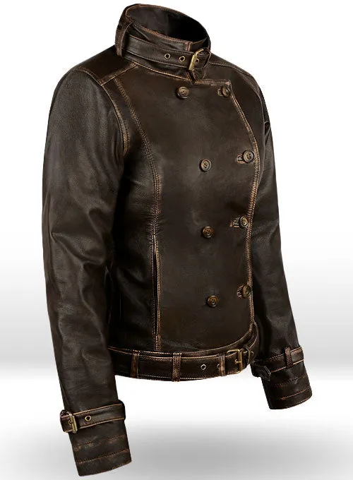 Scarlett Johansson The Winter Soldier Genuine Brown Leather Jacket